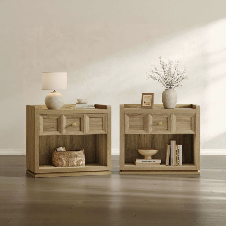 Helio 1-Drawer Nightstand Set of 2