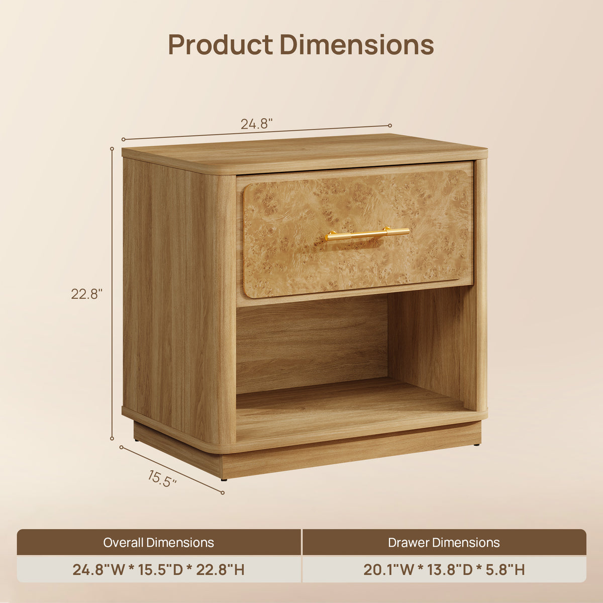 Burluxe 6 Drawers Dresser and Nightstands Set