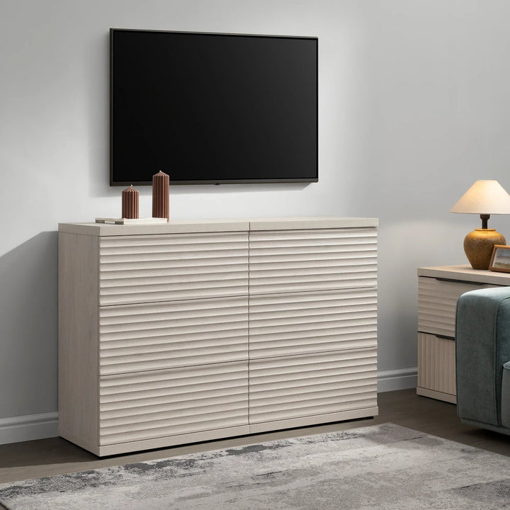 Stria Sideboard Cabinet with Storage, Set of 2
