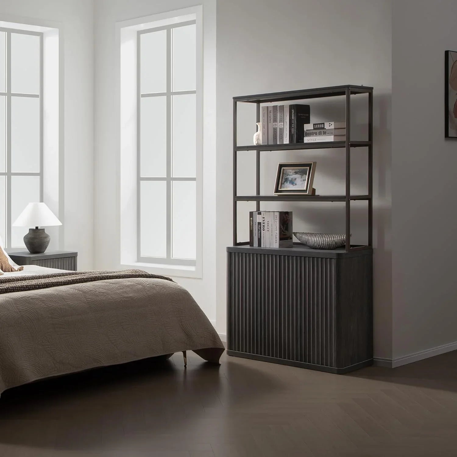 Cas 70.9Inch Bookshelf With 2 Doors