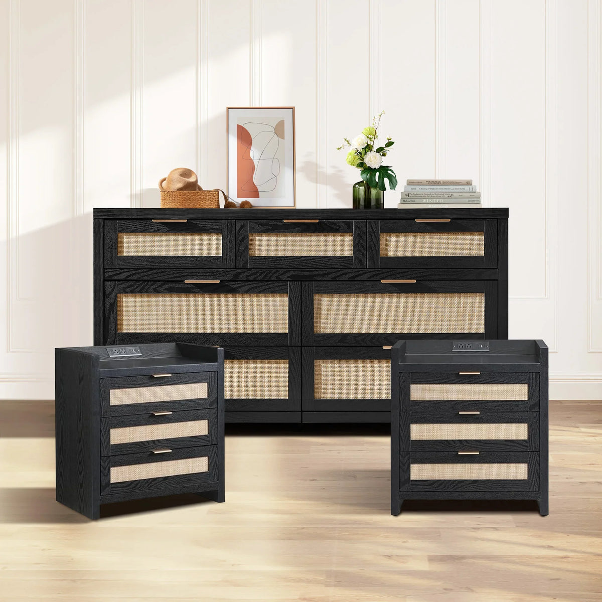 Savanna 7 Drawers Dresser and Nightstand Set