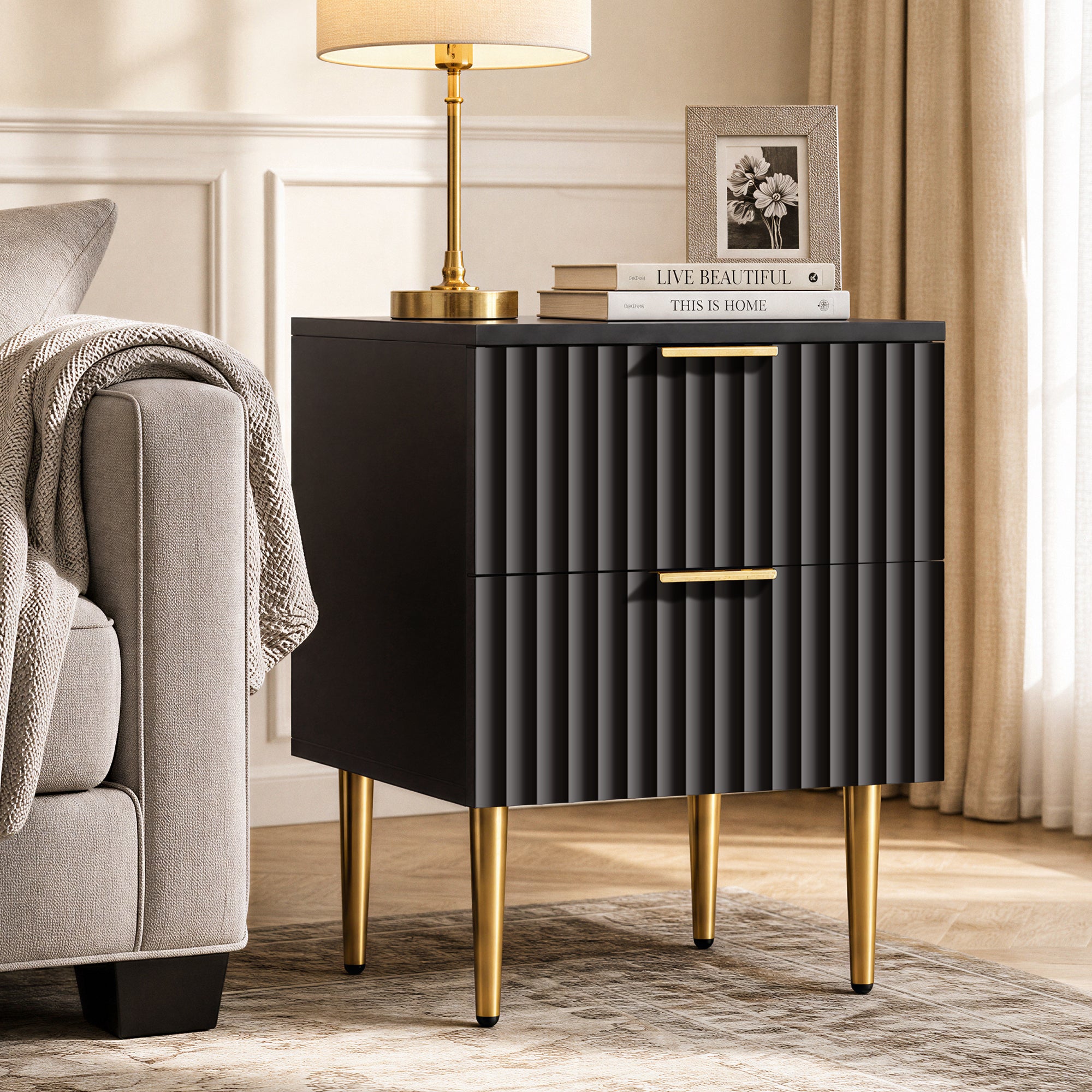 Opus Nightstand with Drawers
