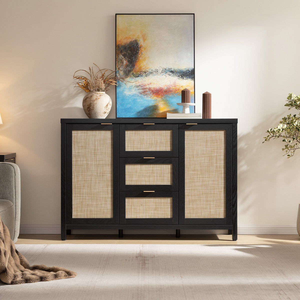 Savanna Sideboard Cabinets - 2 Pieces - Reclaimed Caramel Oak