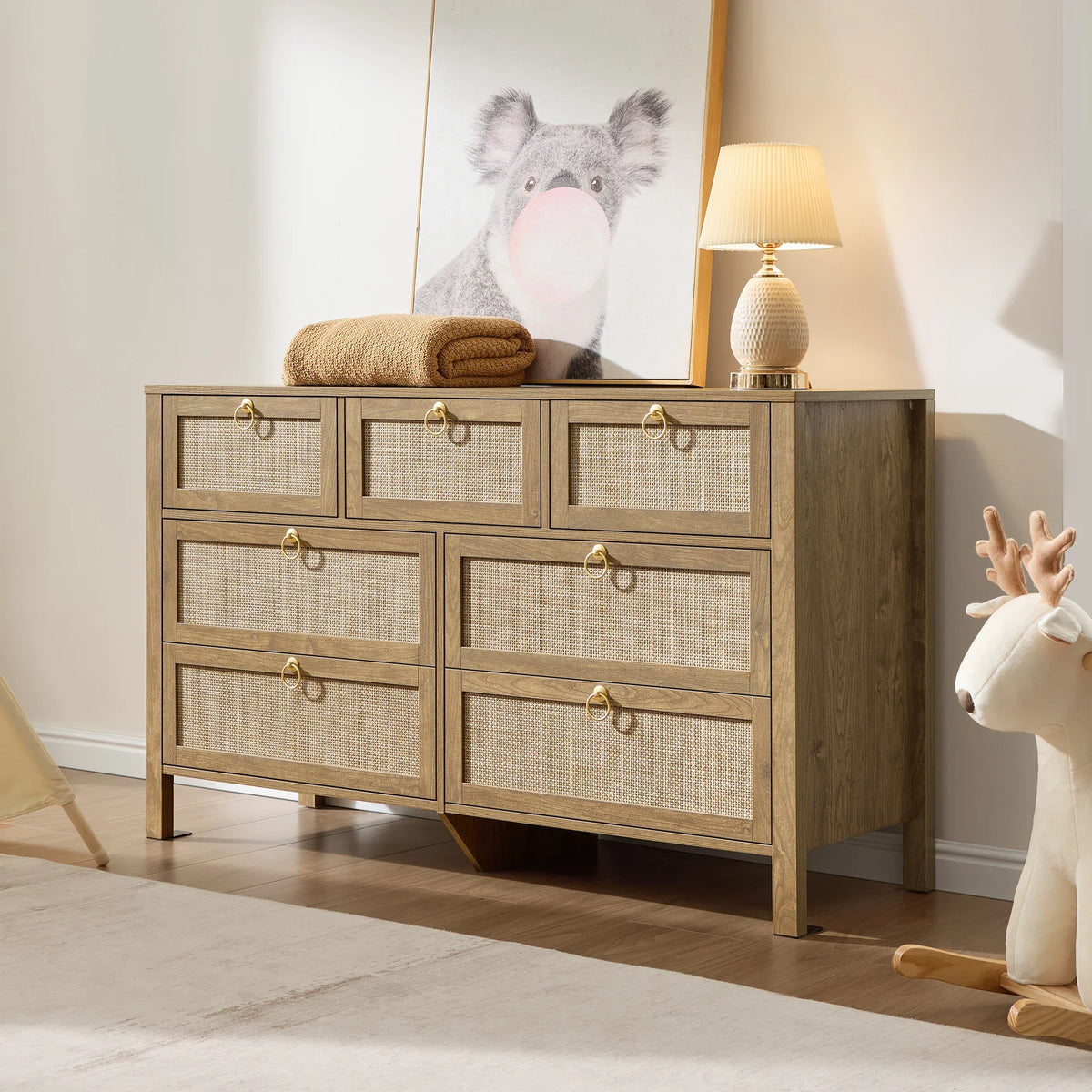 Terra Dresser and 3 Drawers Nightstands Set