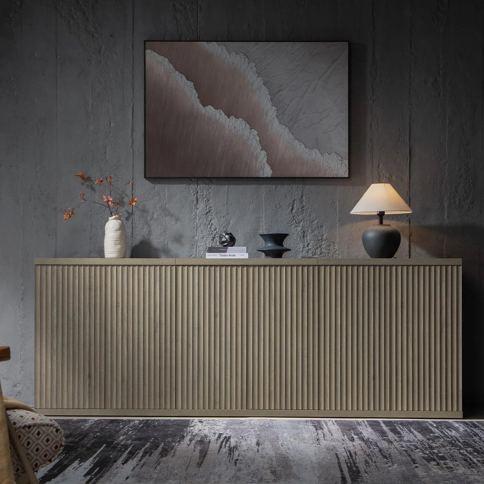 Stria Black Buffet Cabinet