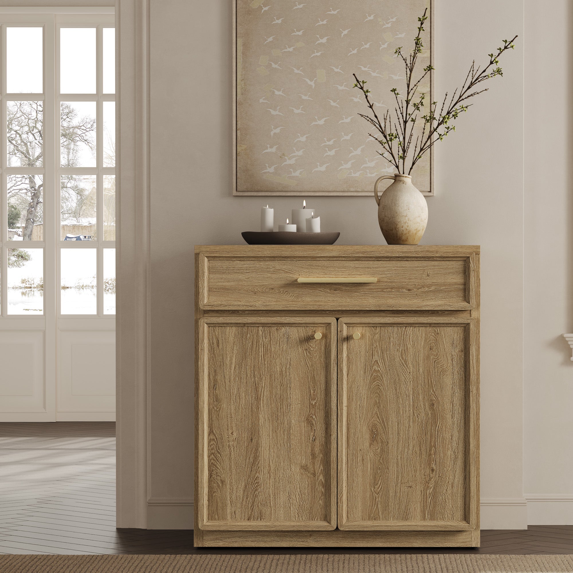 Crescent Sideboard Cabinet, Flexible Storage