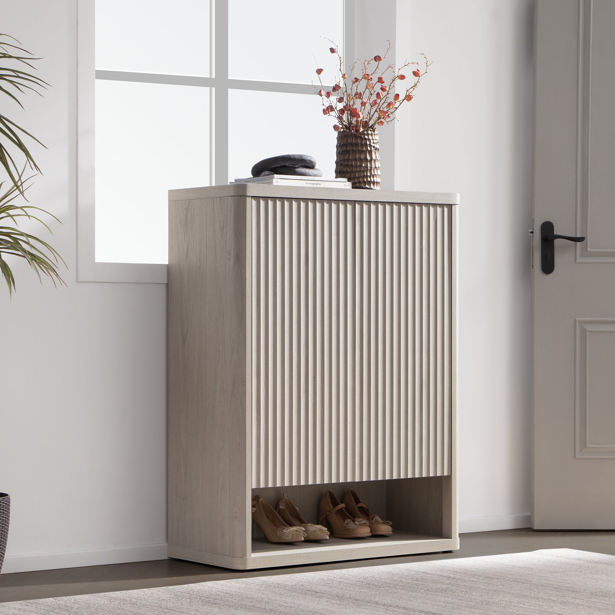 Cas 2-Door Shoe Cabinet, 20 Pairs