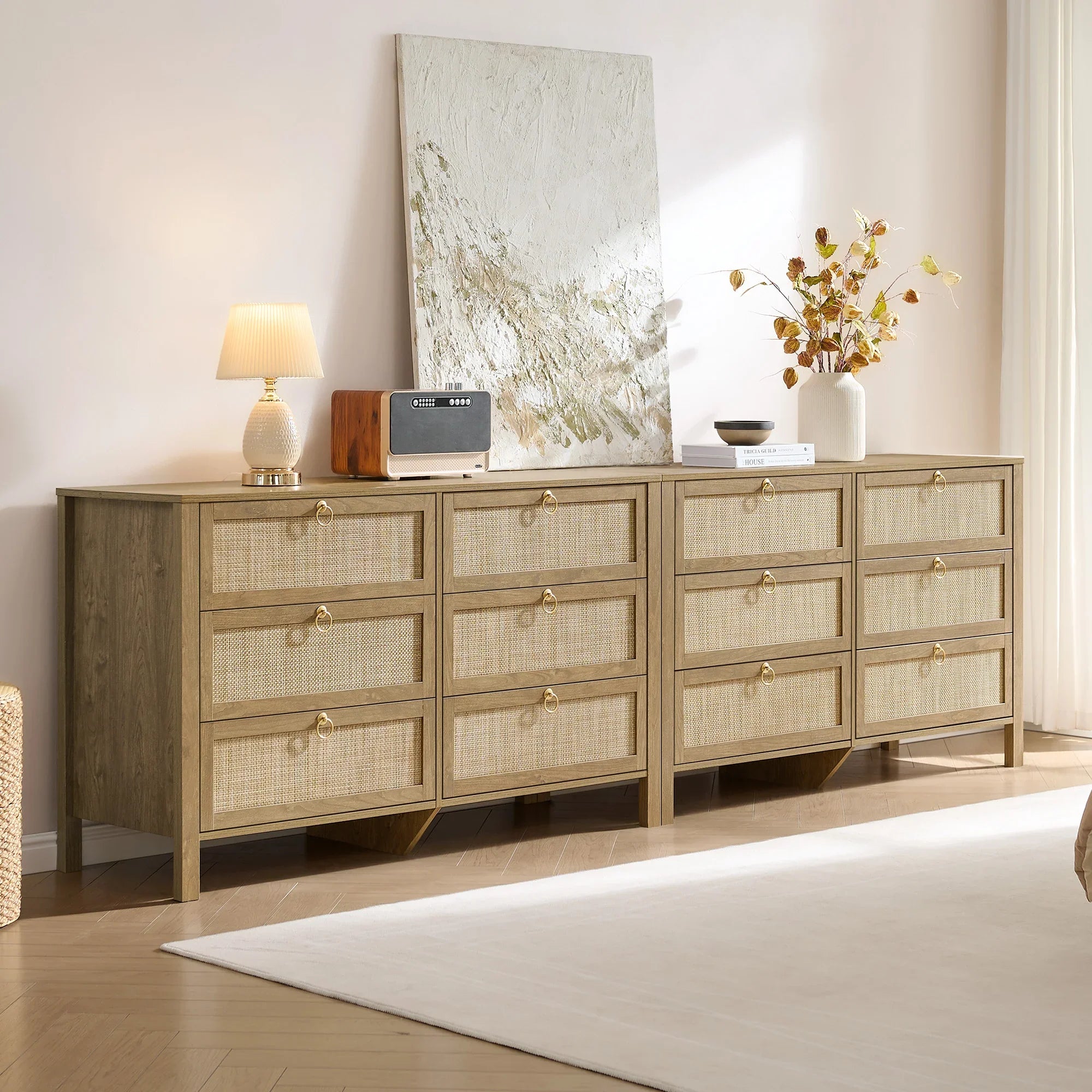 Terra White 6-Drawer Dresser
