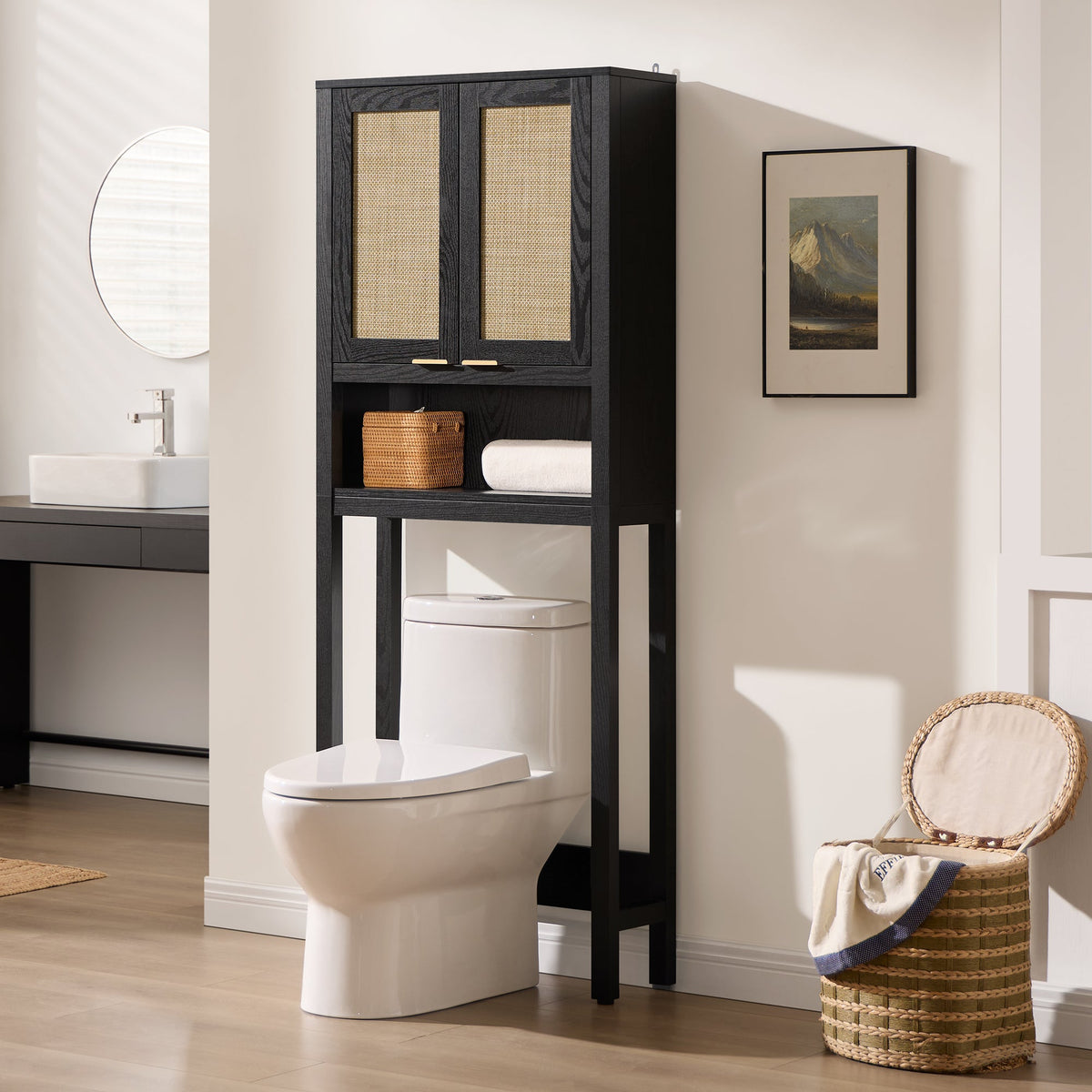 Savanna Over-the-Toilet Space Saver, Large Storage