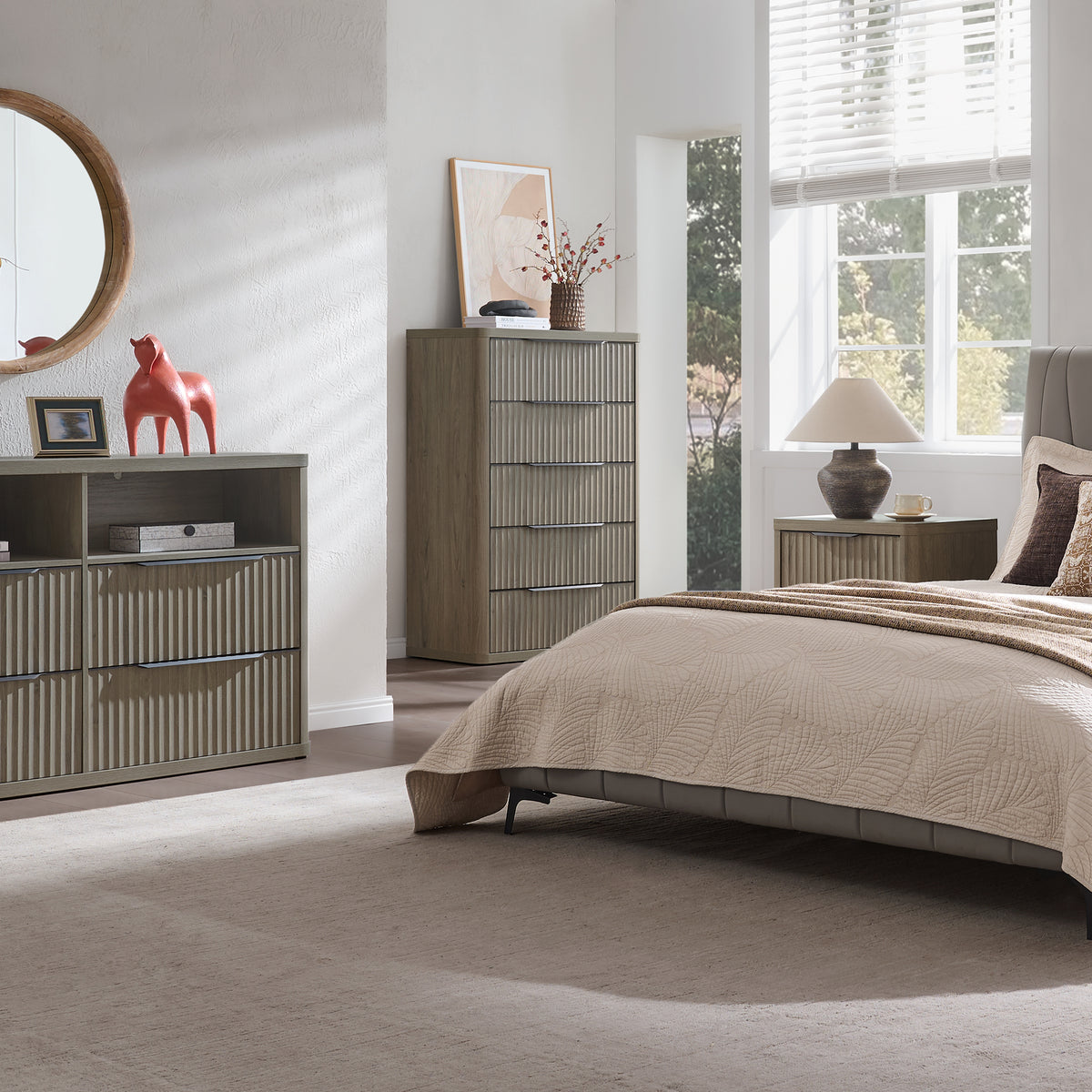 Cas 50.7Inch Tall Dresser, 5 Drawers
