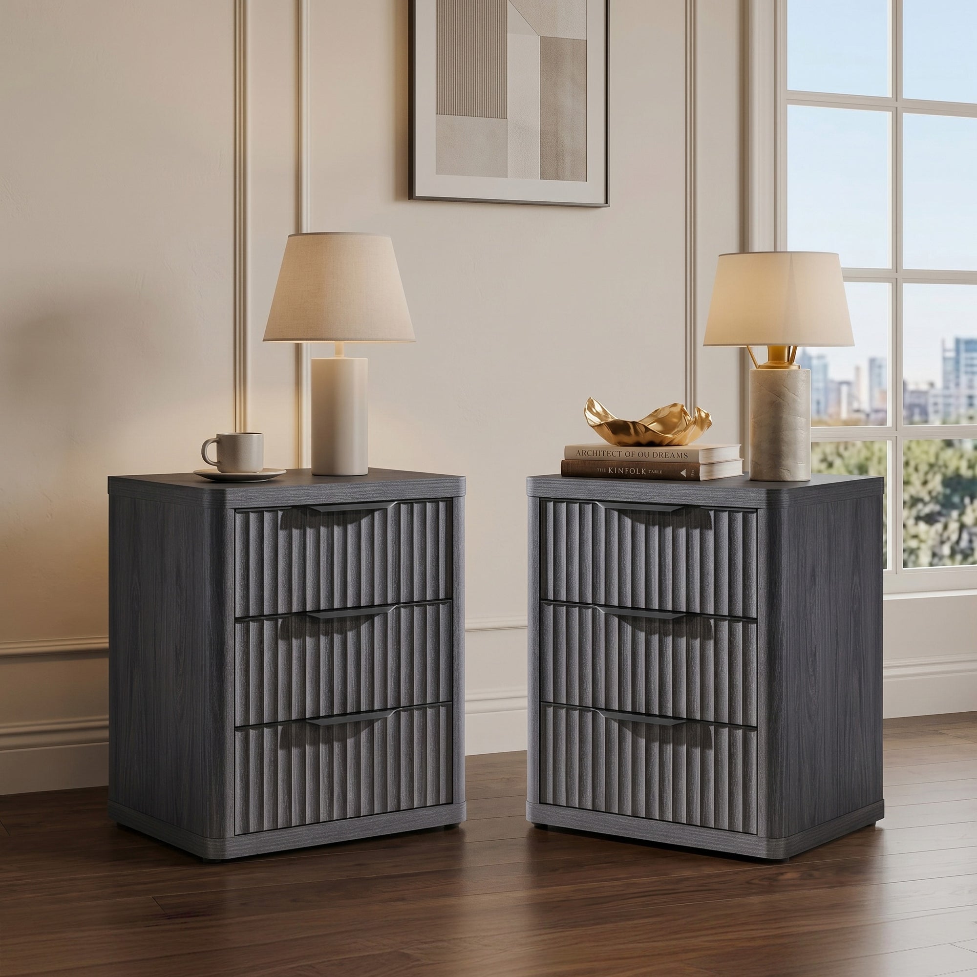 Cas Nightstands, 3 Drawers
