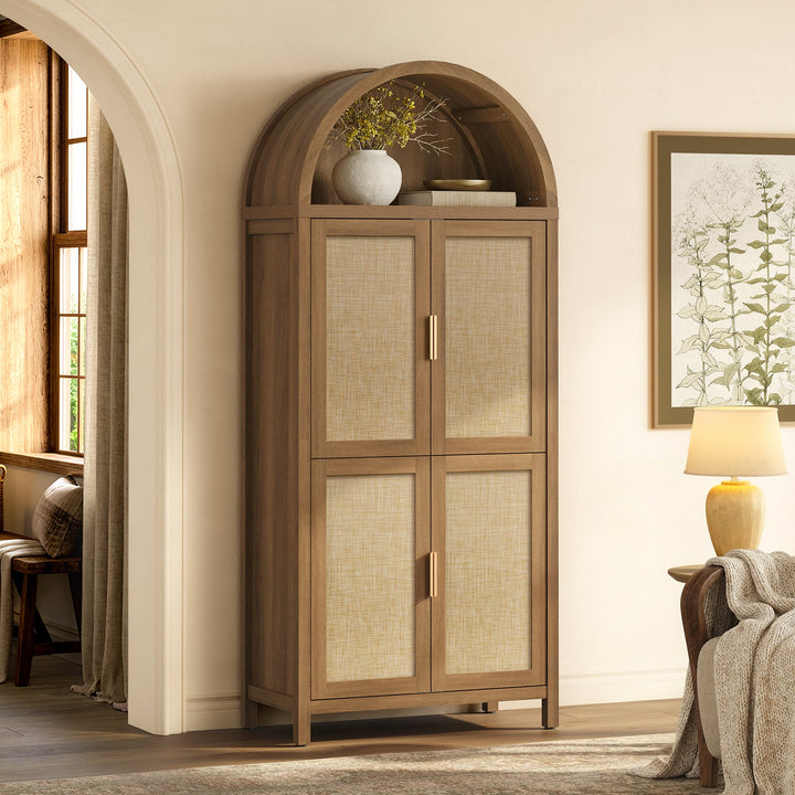 Savanna 72.8Inch-Tall Pantry Cabinet, Arched Design, Set of 3