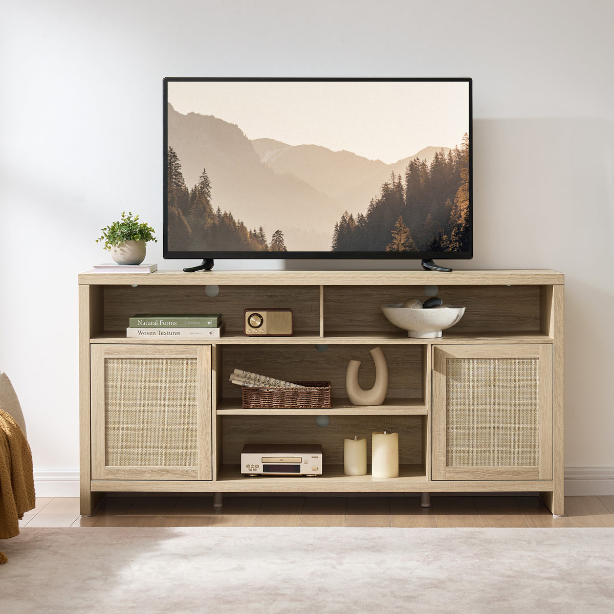 Savanna 65Inch TV Console with Cable Management