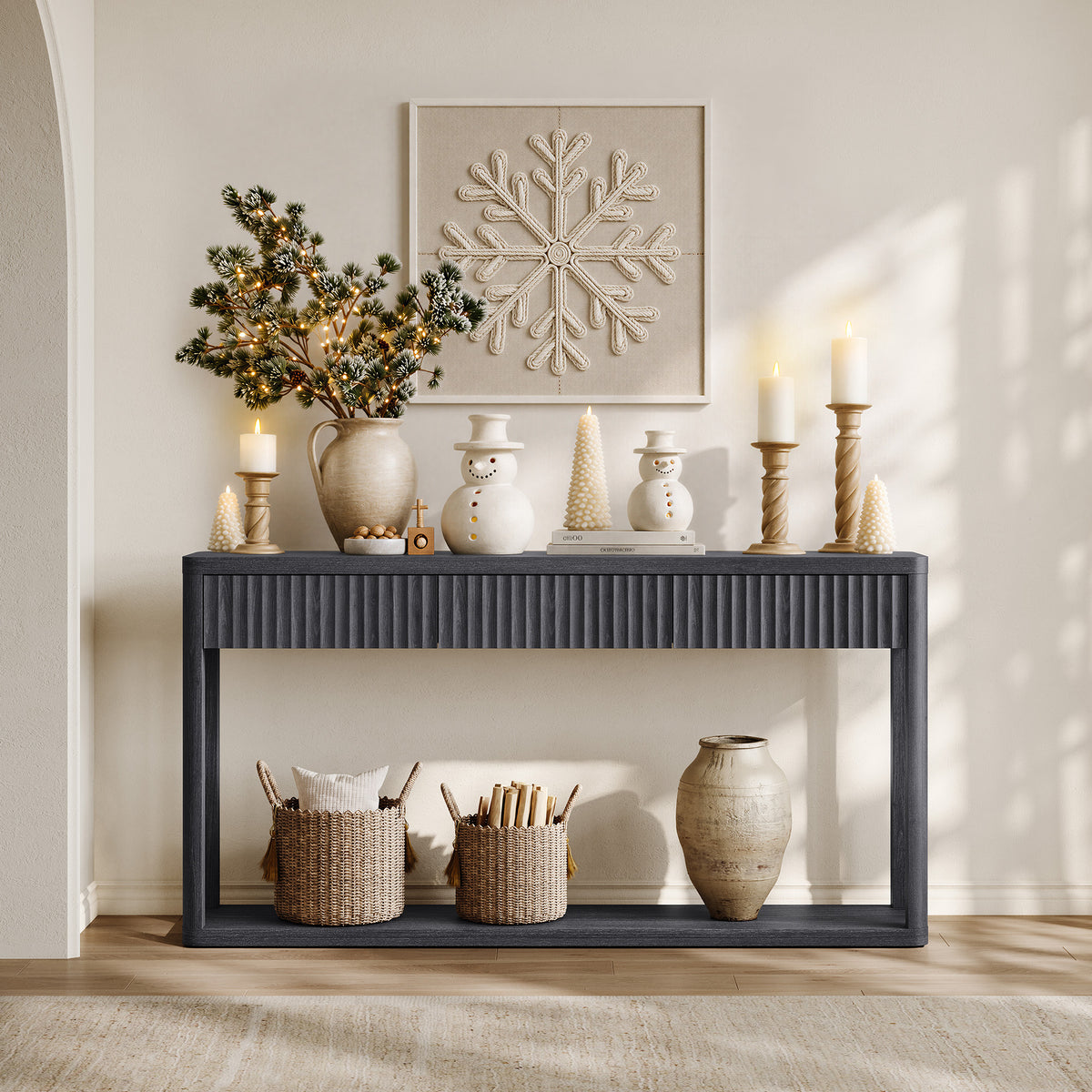 Cas Console Table with 3 Drawers Storage