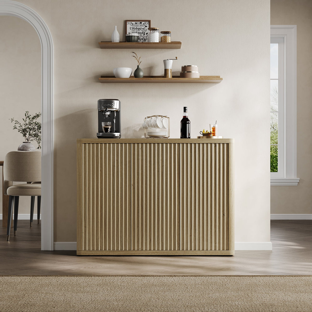 Cas Sideboard Cabinet with 3 Doors, Set of 2