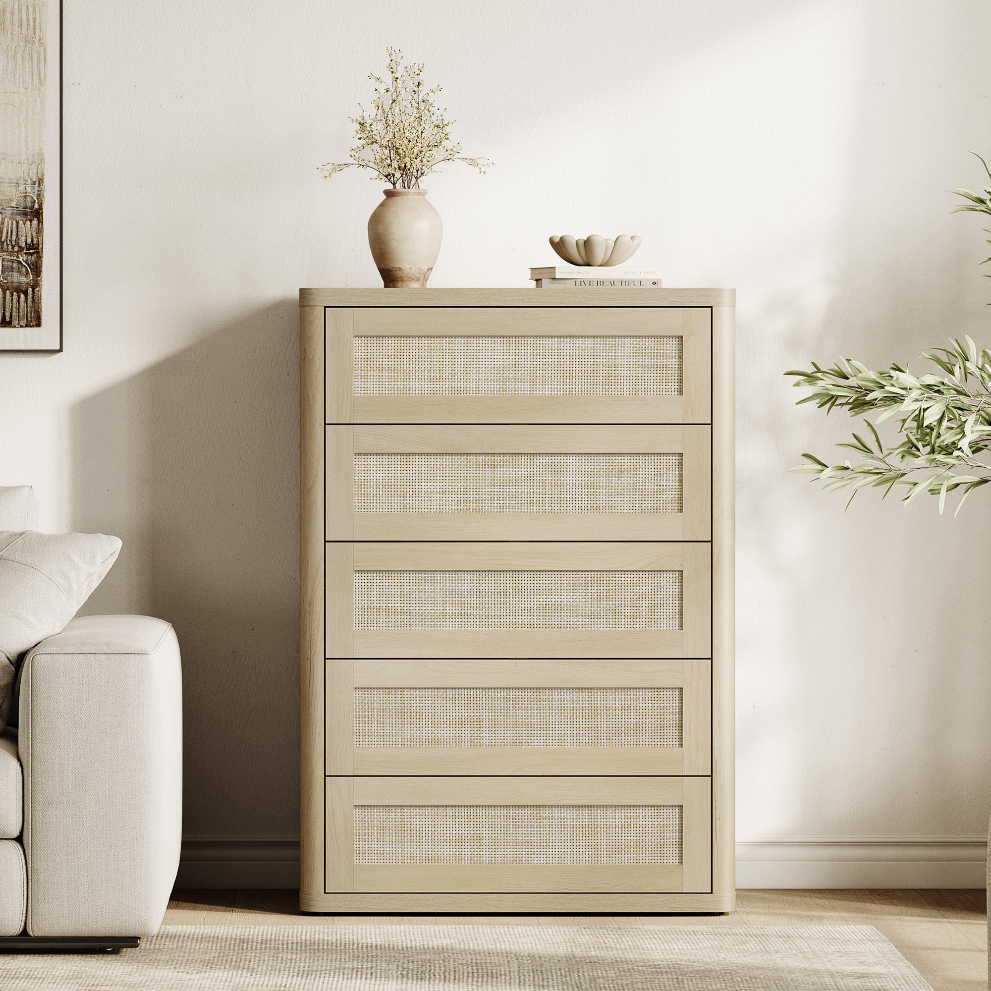 Zura Modern Dresser with 5 Drawers