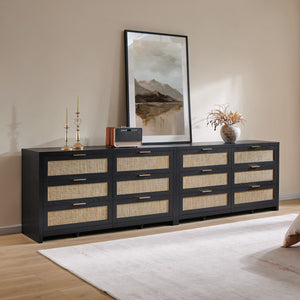 Savanna 6 Drawers Dresser for Bedroom, Set of 2