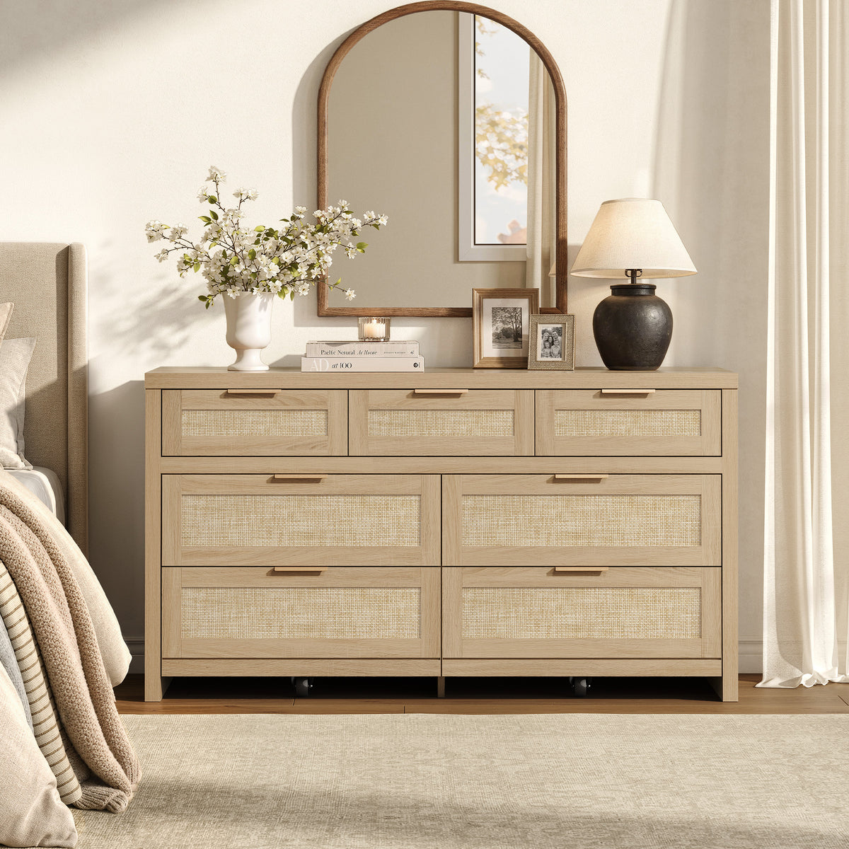 Savanna Bedroom Dresser with 7-Drawer, 53'' Wide