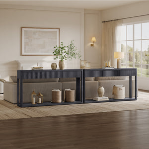 Cas Narrow Sofa Table with 3-Drawer Storage, Set of 2