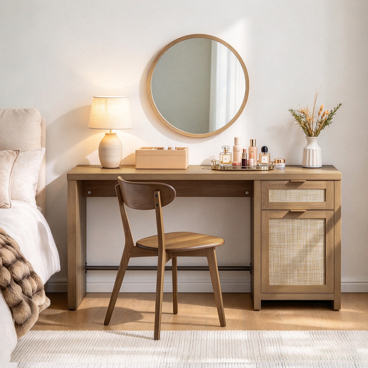 Savanna Vanity Desk with Door