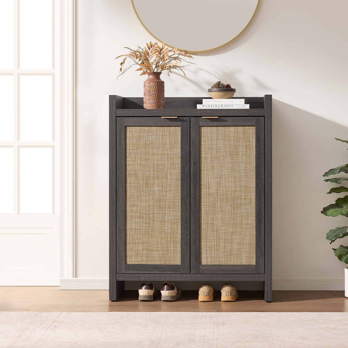 Savanna 2-Door Shoe Storage Cabinet, Set of 2