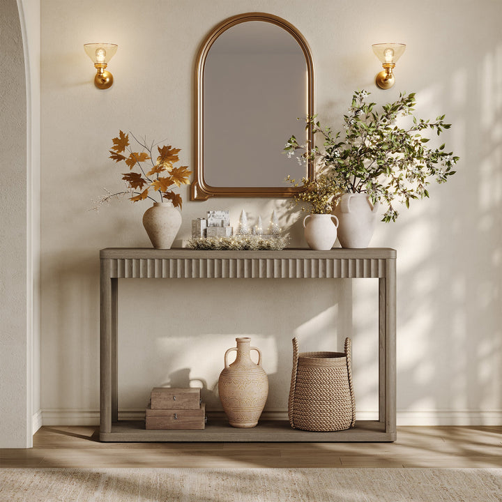 Cas Set of 2 White Console Tables, Modern Entryway Tables
