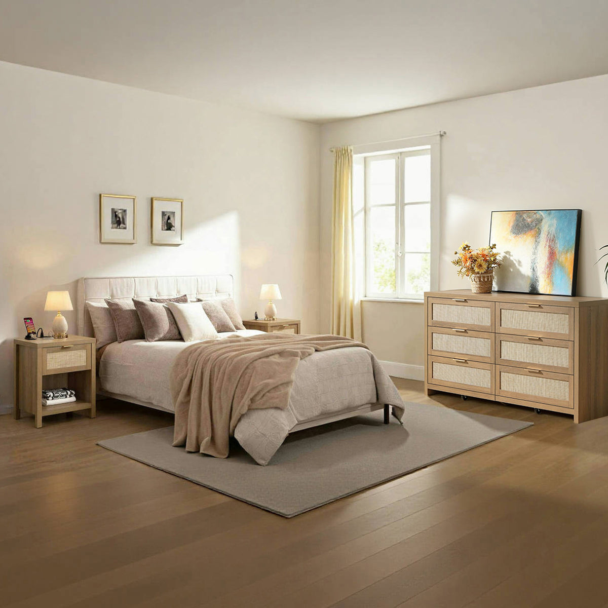 Savanna Cabinet Bedroom Set with Charger