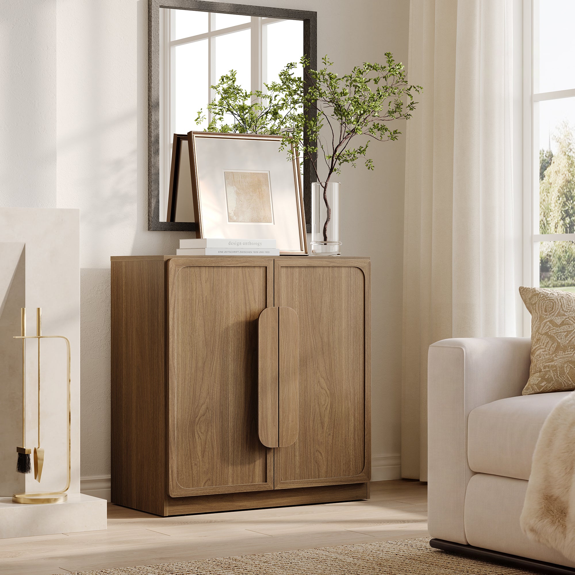 Arcus Sideboard with 2 Doors, Arched Handle Design