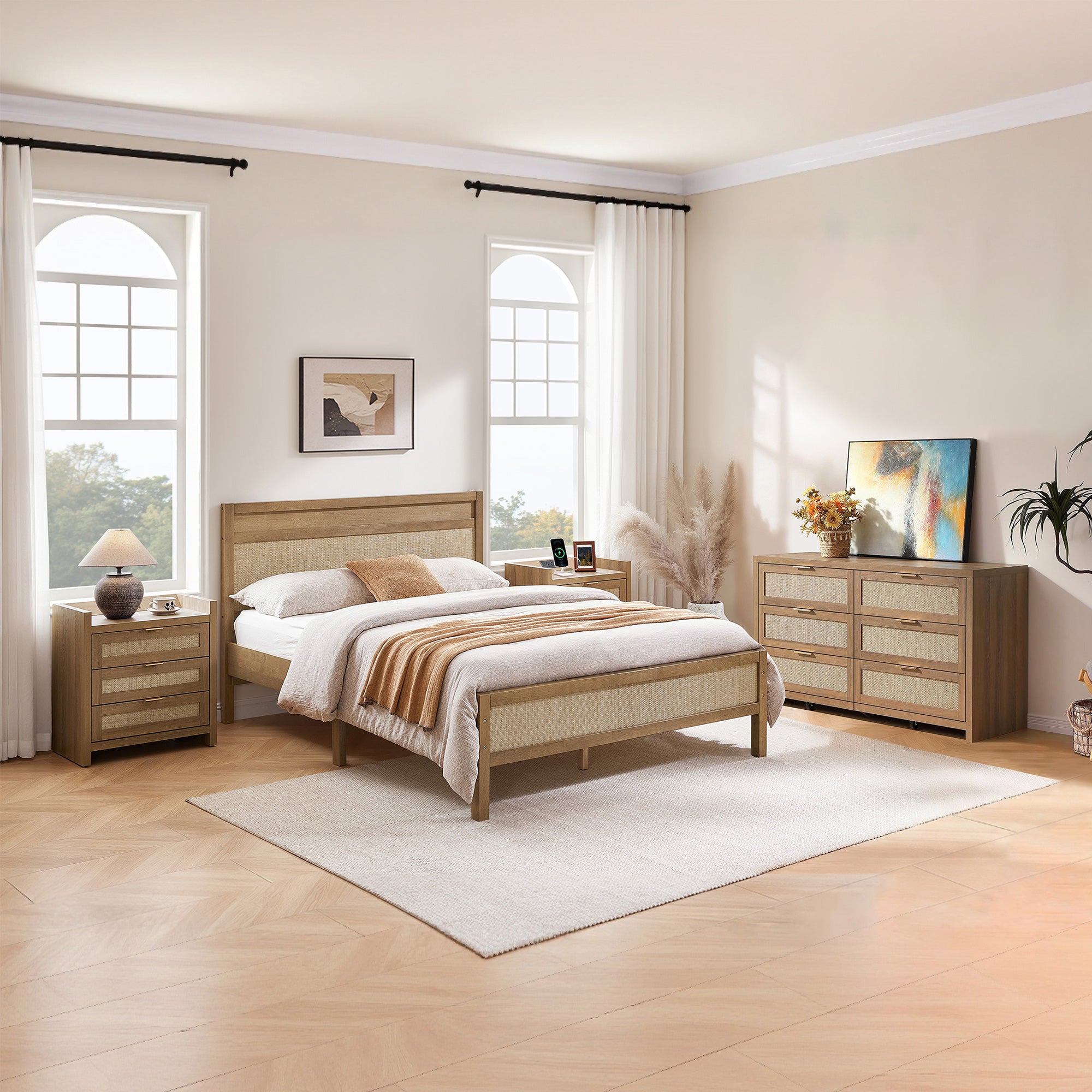 Savanna 4-Piece Bedroom Set with Headboard
