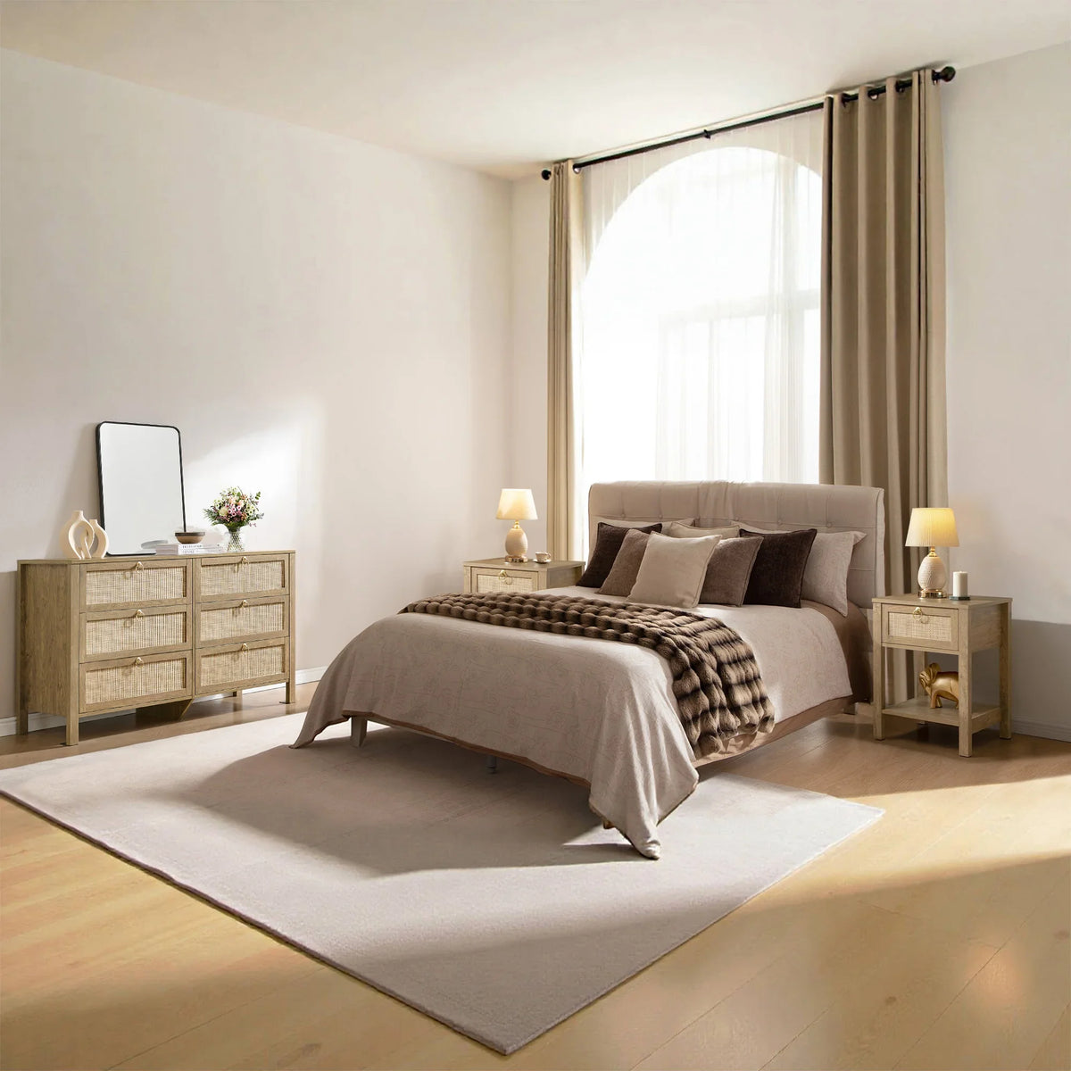Terra 6 Drawers Dresser and Nightstands Set