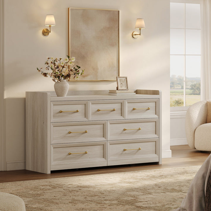 Helio 7-Drawer Dresser, 56.5 Inches Wide, Set of 2