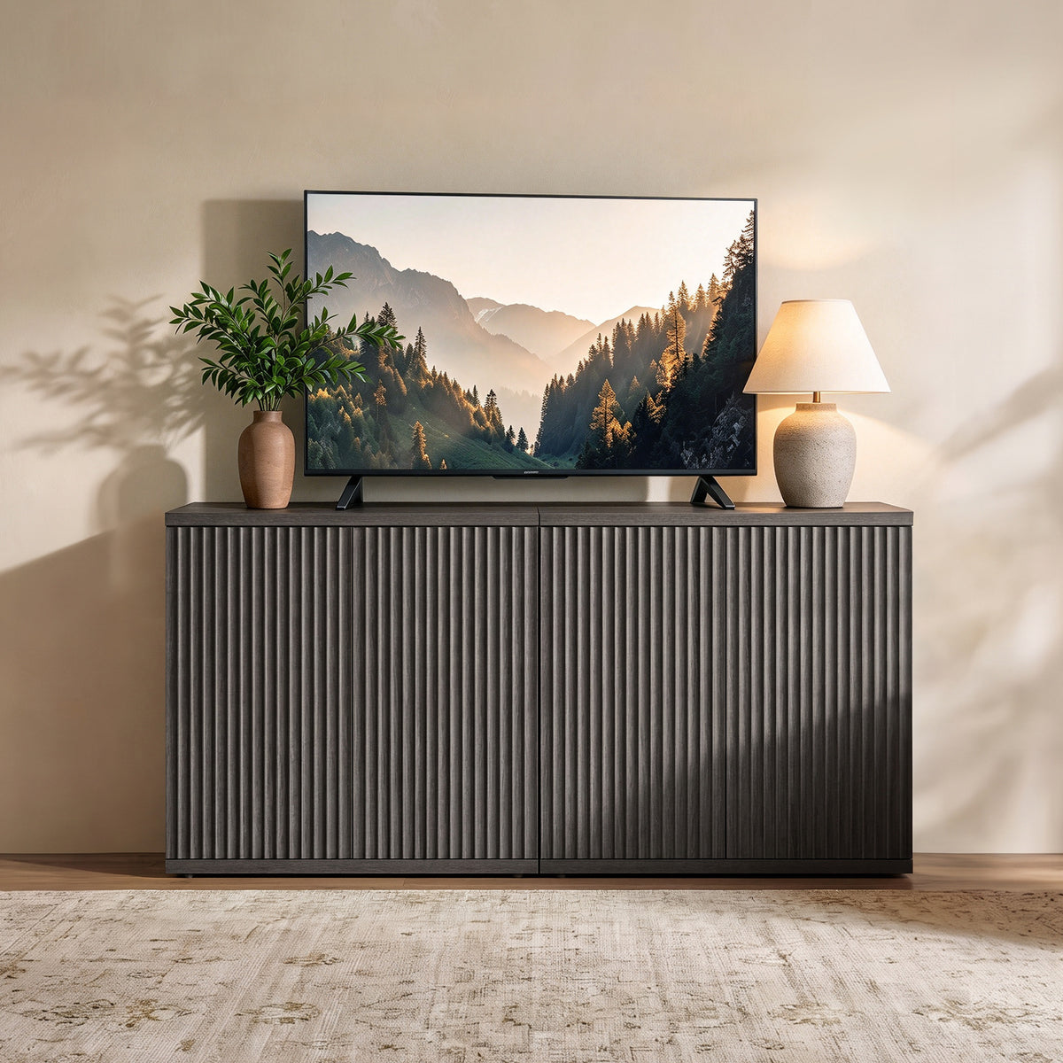 Stria TV Stand with Storage for 85Inch TV, Set of 3