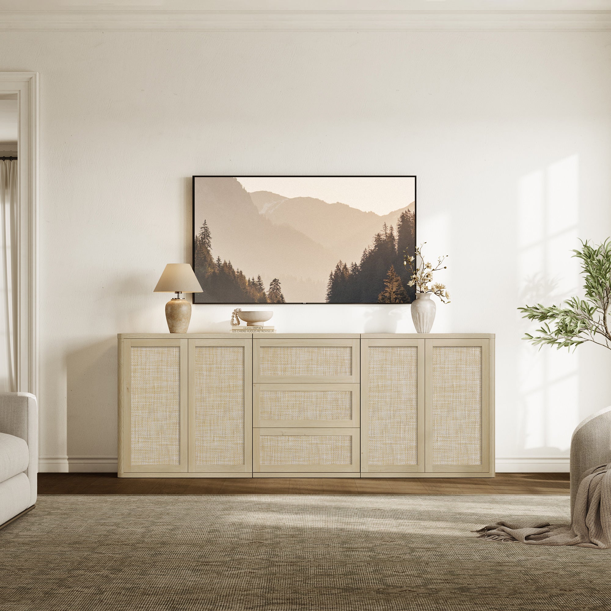 Zura Modular TV Stands Set of 3, Large Storage