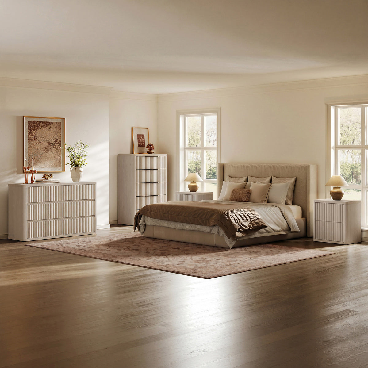 Cas Handleless Dresser and Nightstands Sets