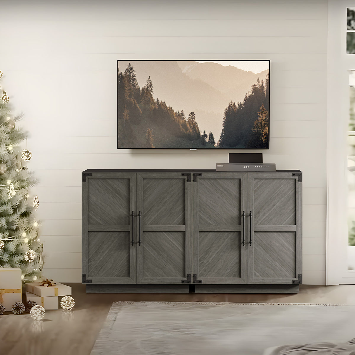 Willow Sideboard Modular TV Stands with 2 Doors, Set of 2