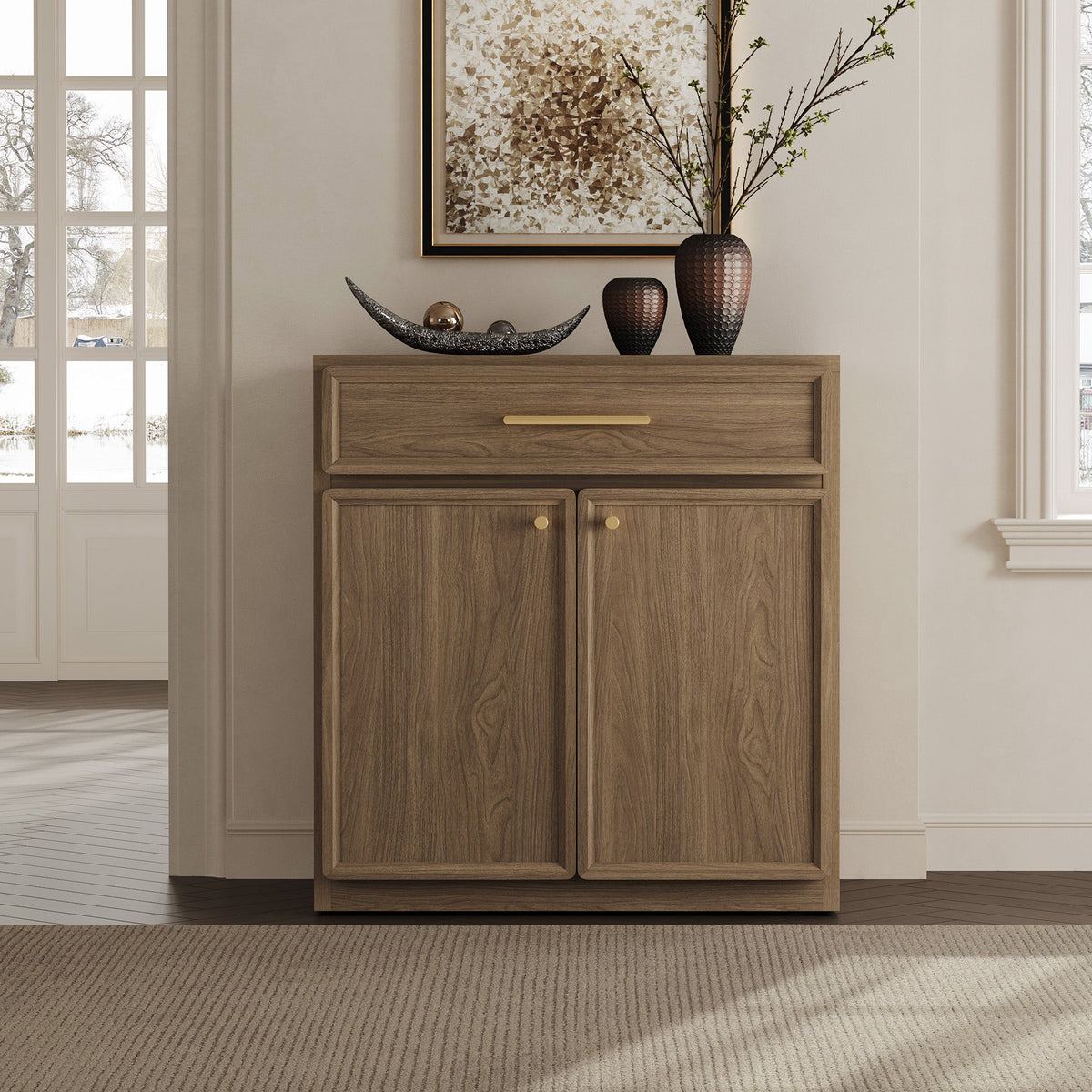 Crescent Sideboard Buffet Cabinet,Set of 3