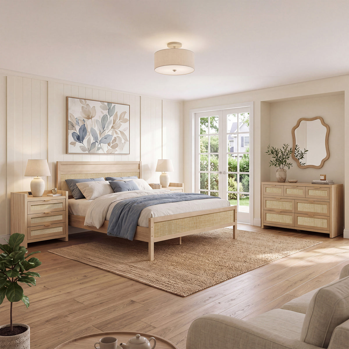 Savanna Boho Bedroom Set with Large Storage