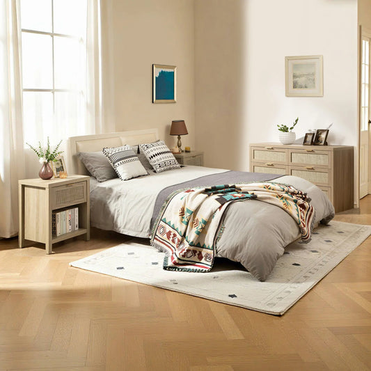 Savanna Nightstand and 6-Drawers Dresser Set