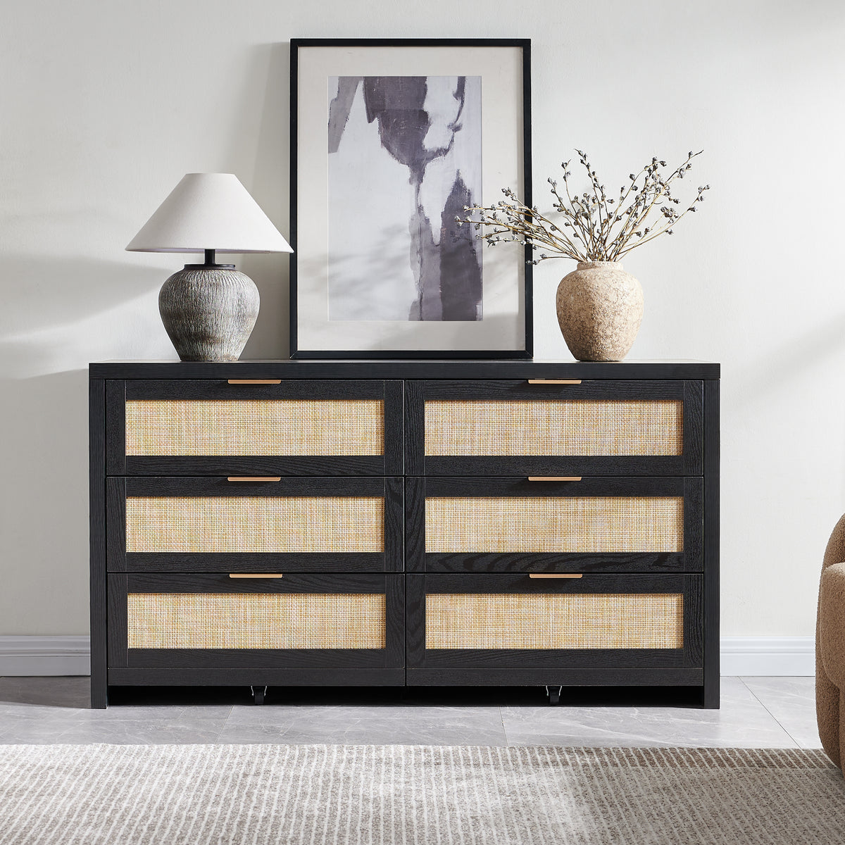 Savanna Boho 6 Drawer Dresser, Bedroom Storage WM