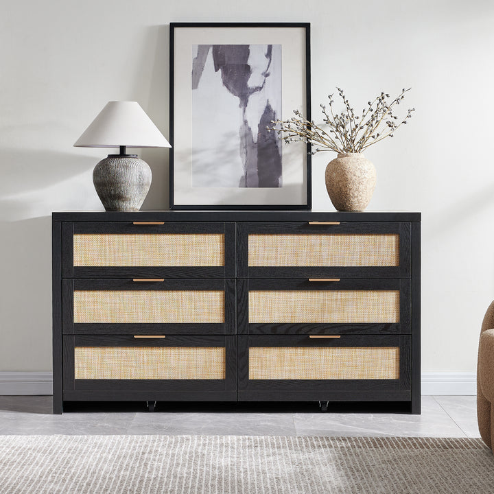 Savanna Boho 6 Drawer Dresser, Bedroom Storage WM