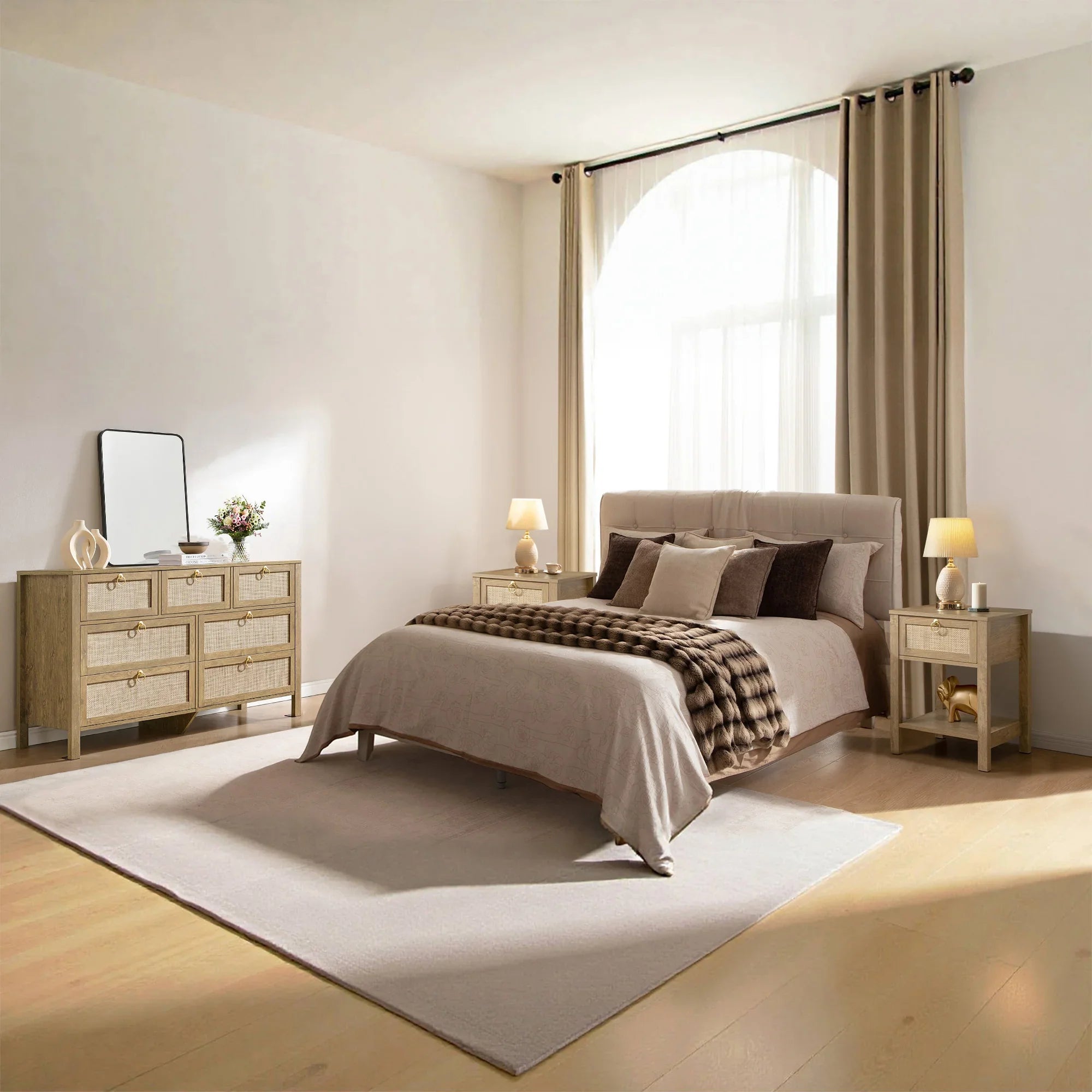 Terra Dresser and Nightstands Set