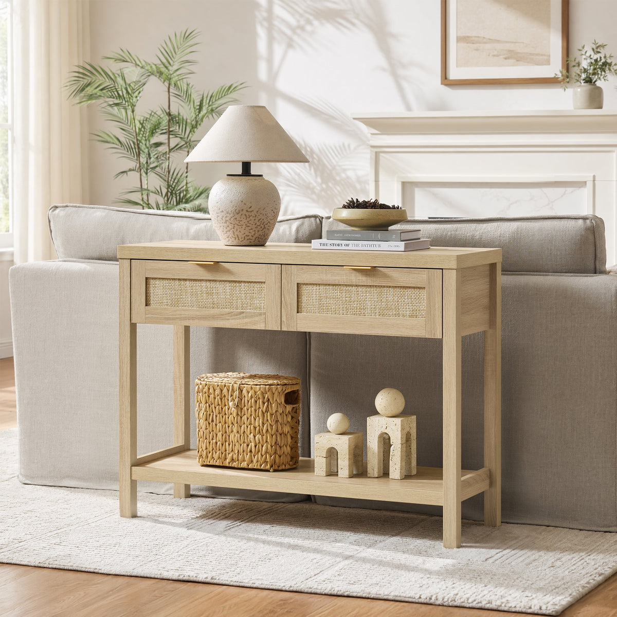 Savanna Black Console Table, Entryway Storage