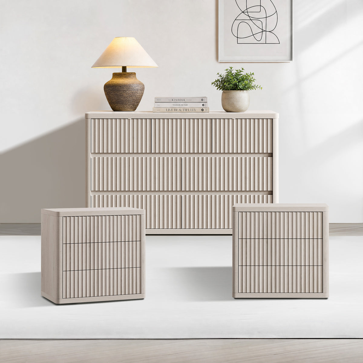 Cas 7-Drawer Dresser and Large-Size Nightstands Set