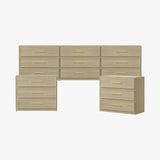 Crescent Modular 26.6'' Tall 9 Drawers Dresser and Nightstands Set