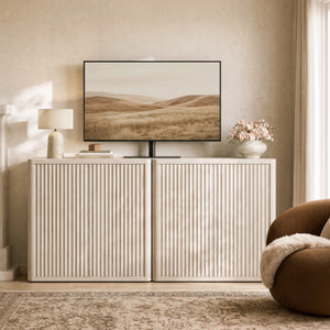 Cas TV Console with 2 Doors, Set of 2