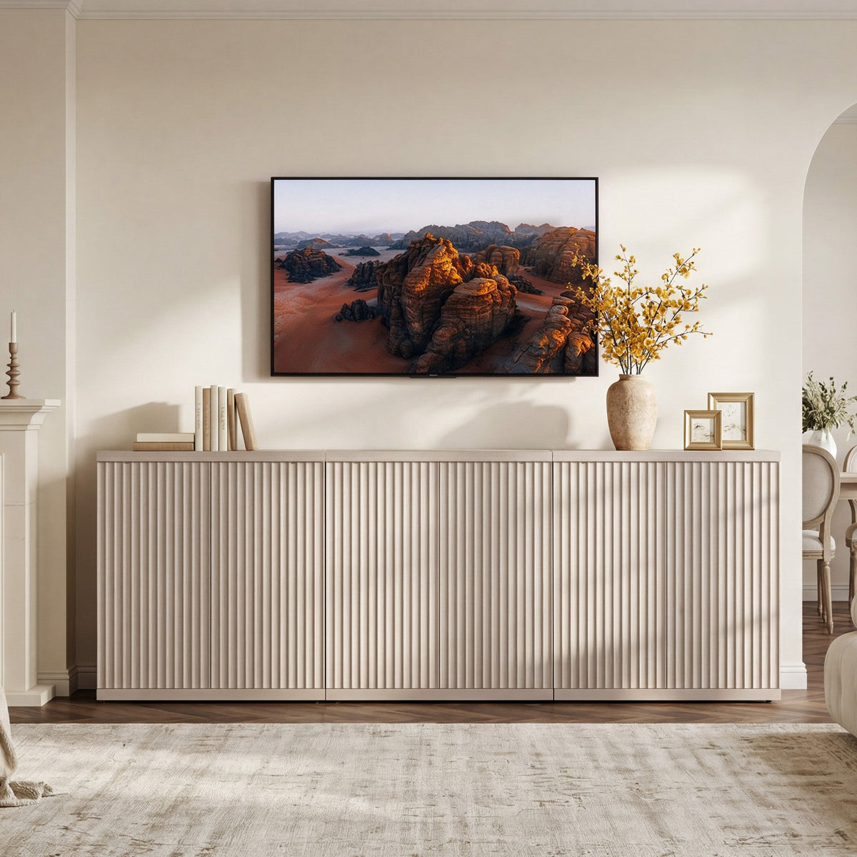 Stria TV Stand with Storage up to 100Inch TV, Set of 3