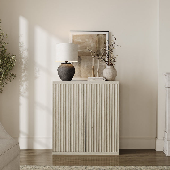 Stria Sideboard Cabinet with 2 Doors, Set of 2