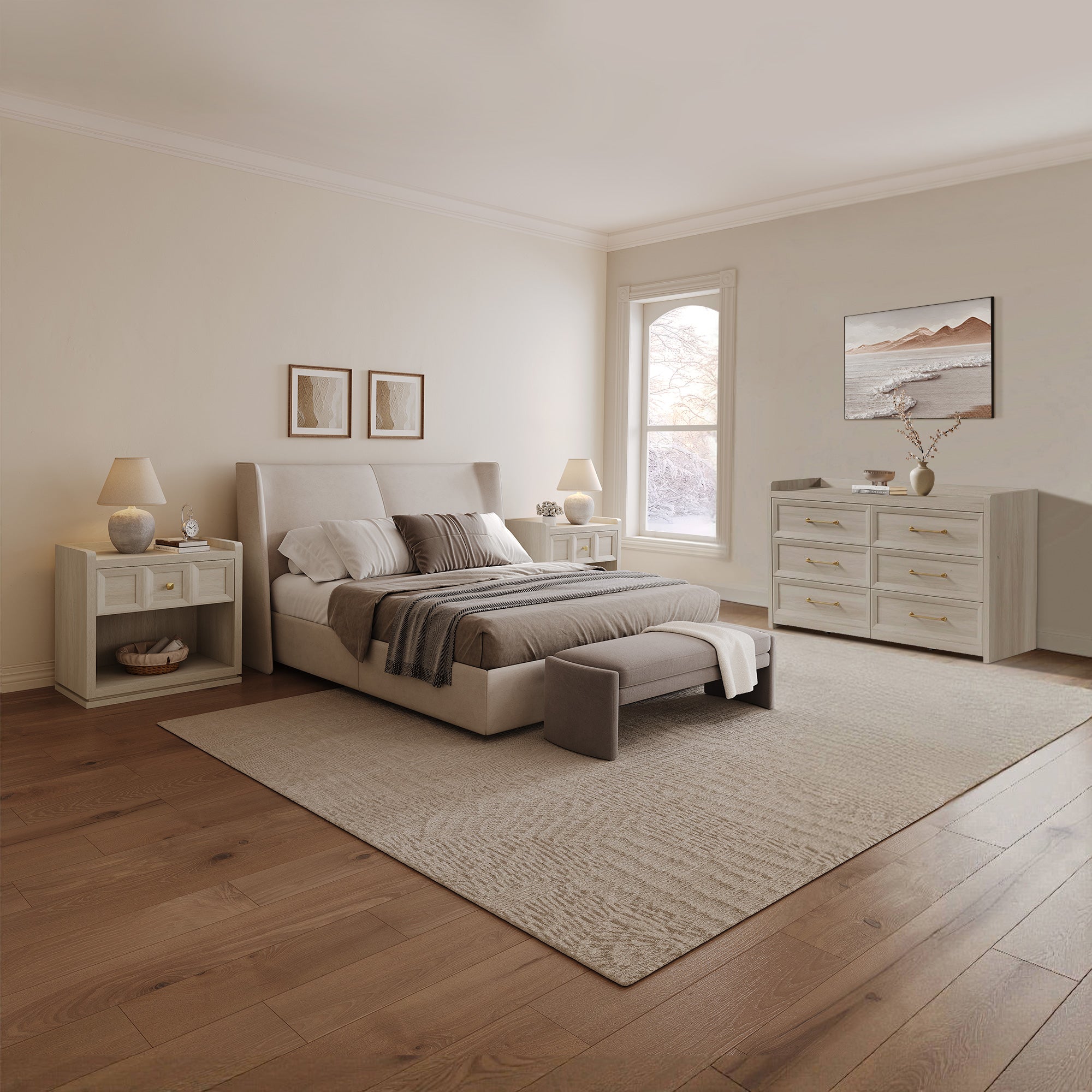 Helio 6 Drawers Dresser and Nightstand