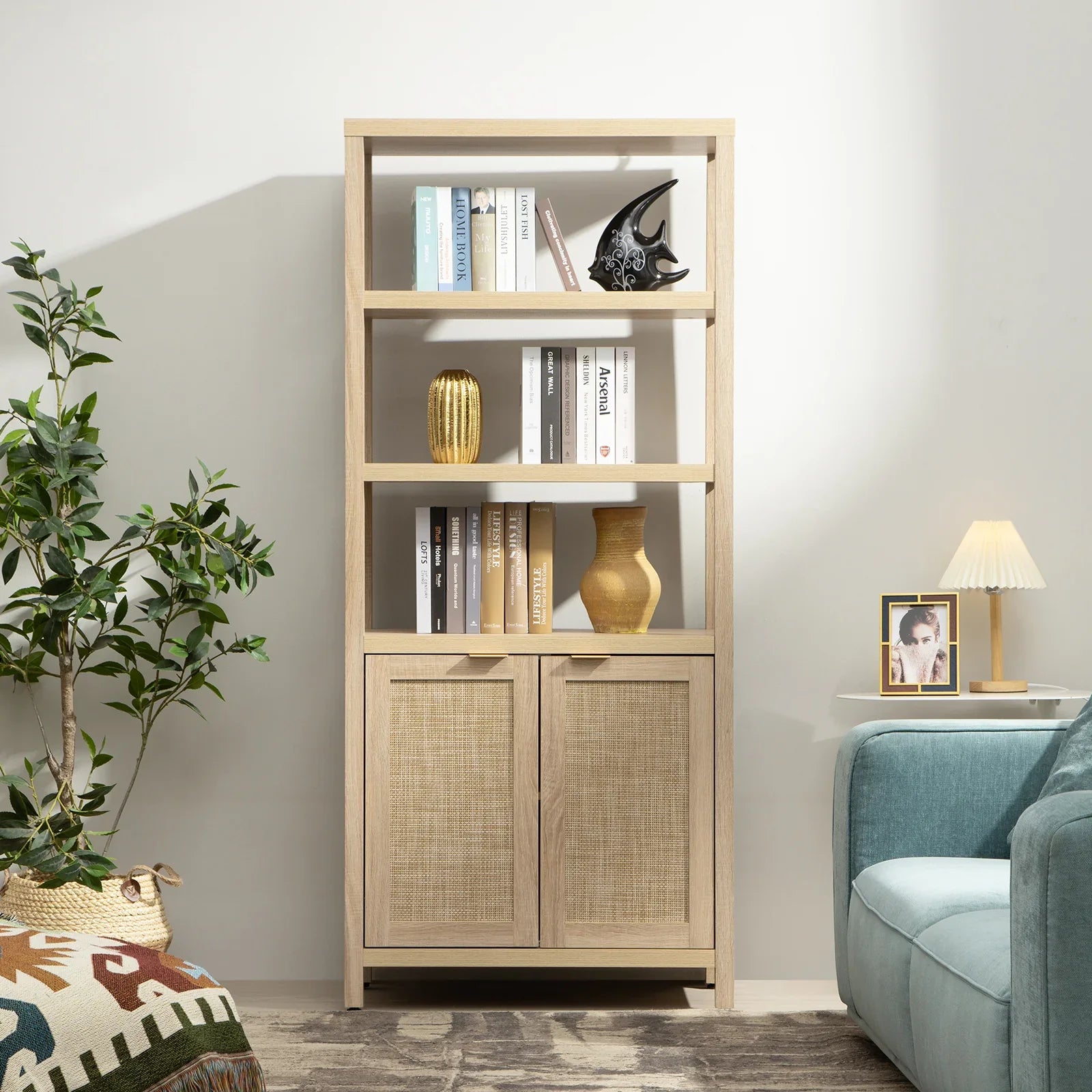 Savanna Rattan Bookshelf