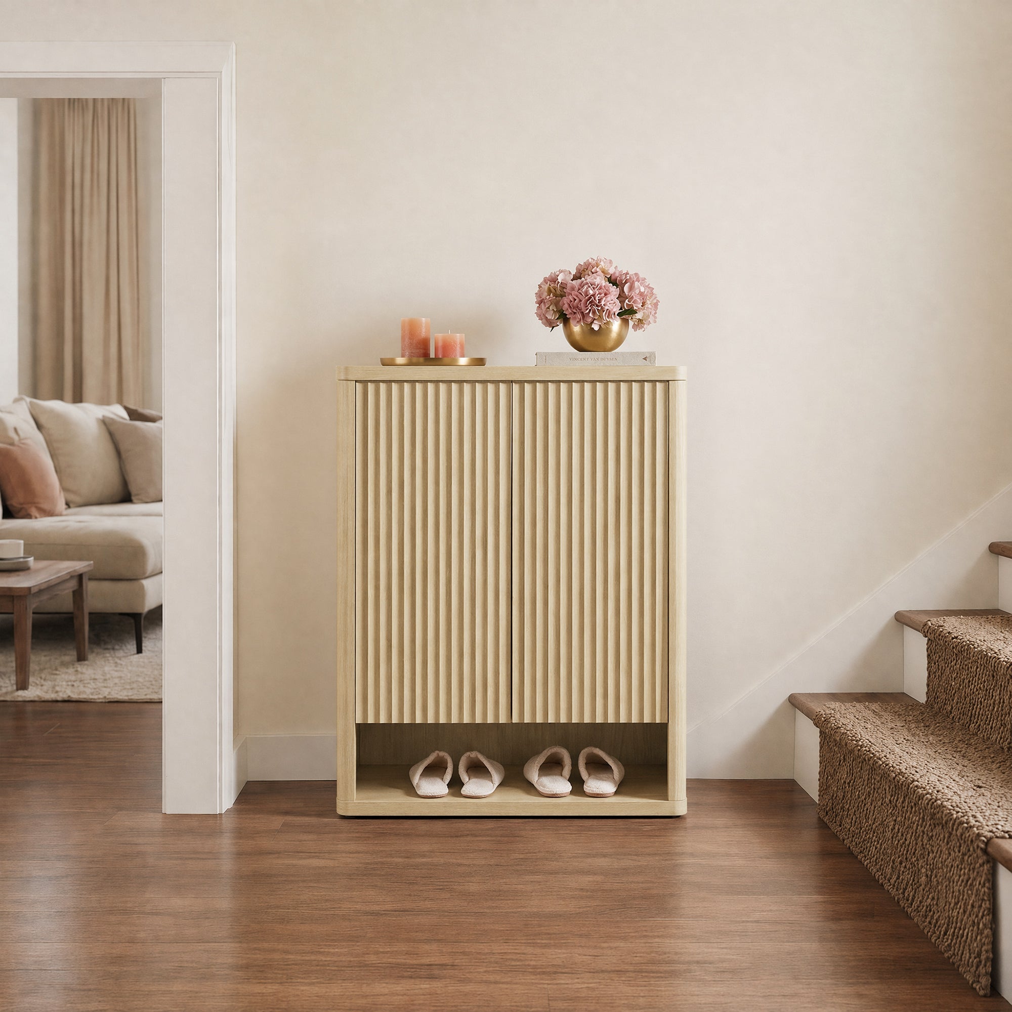 Cas 2-Door Shoe Cabinet, 20 Pairs